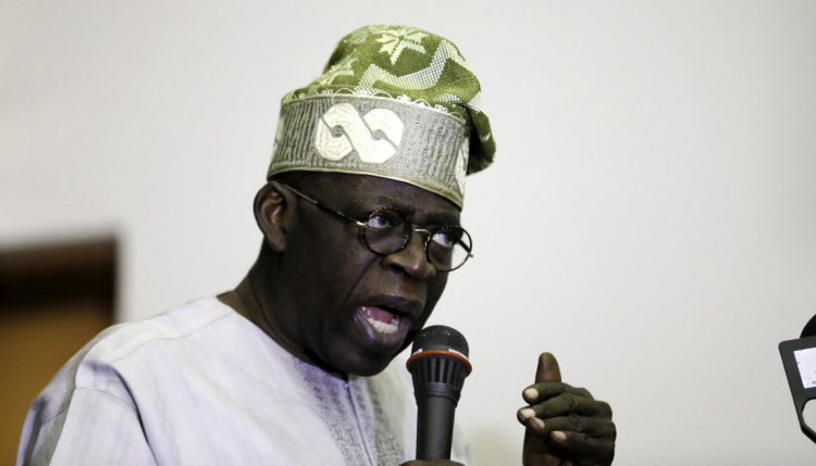 Bola Tinubu, former Lagos state governor and All Progressives Congress (APC) leader, speaks at a party meeting in Abuja Febuary 17, 2015. To supporters Tinubu, a Yoruba Muslim, is a wily political operator with a passion for getting the job done and a knack for picking bright, committed technocrats to do it. To critics he is a ruthless godfather who doles out lucrative contracts to his friends' firms, insists on installing his man in office and is capable of sending in street thugs if he fails to get his way. Picture taken Febuary 17, 2015. REUTERS/Afolabi Sotunde - GF10000069033