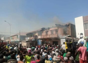 Gobara Ta Yi Barna A Kasuwar Sayar Da Kayan Masarufi Ta Singa Da Ke Kano.