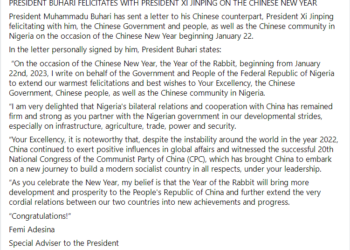 Shugaban Nijeriya Ya Taya Sinawa Murnar Shiga Sabuwar Shekarar Zomo