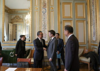 Shugaban Faransa Ya Gana Da Wang Yi