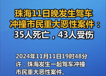 Xi Ya Gabatar Da Umarni Don Gane Da Mota Da Ta Kade Mutane A Birnin Zhuhai