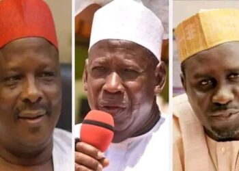 Hoton Kwankwaso da Ganduje da Shekarau