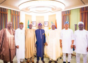 Tinubu Ya Gana Da Gwamnonin APC 6 A Asirce A Villa