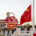 Kalifa zaria An Yi Bikin Daga Tutar Kasar Sin A Filin Tiananmen Na Beijing Don Murnar Cikar Jamhuriyar Jama’ar Kasar Sin Shekaru 77 Da Kafuwa